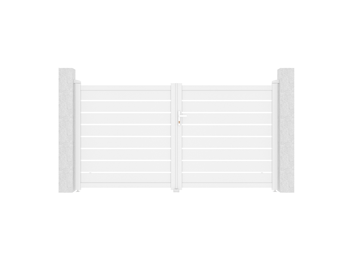 Puerta abatible 3m VOGEL h.160 aluminio blanco