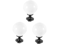 Lámpara Esférica De Acrílico Para Exteriores De 3 Piezas Con Pantalla Impermeable Para Montaje En Pared, Ideal Para Iluminación De Jardín.