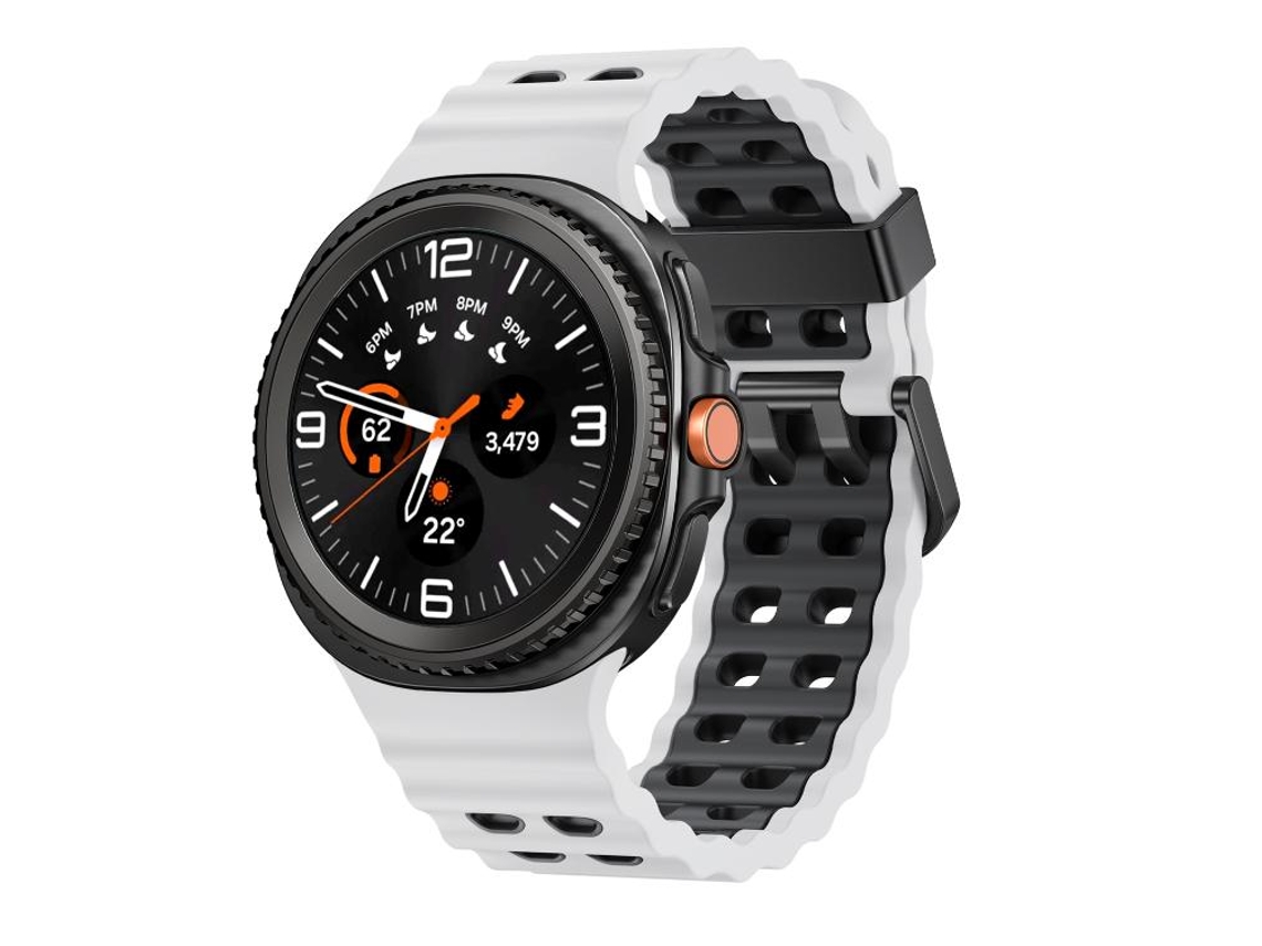 Correa para Samsung Galaxy Watch 8 / 8 Classic - Silicona bicolor con hebilla de liberación rápida en estilo clásico Ocean.