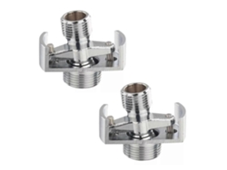 Adaptador De Grifo De Ducha De Cobre, Instalación En Pared, Ángulo Ajustable, Roscas 1/2 Y 3/4 Pulgadas, Cromado Plata