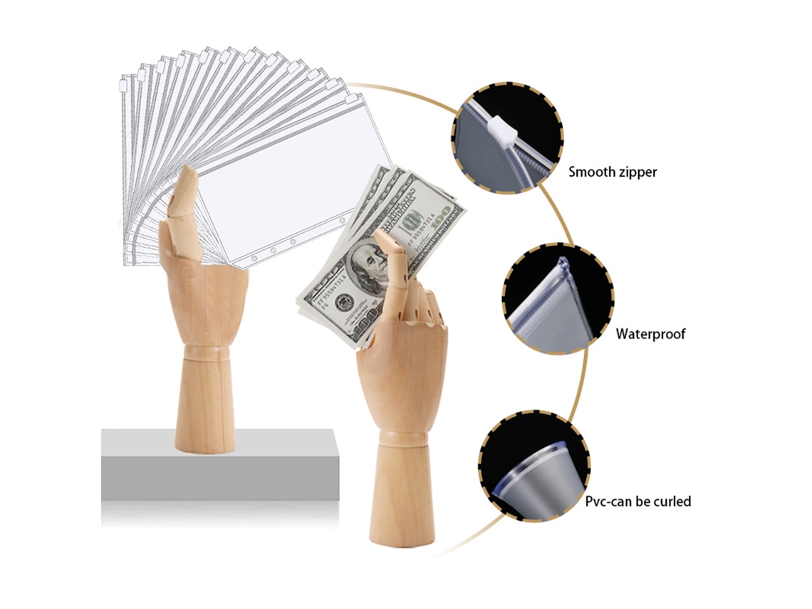 Carpeta De Presupuesto A6 De Piel Sintética Con Textura De Mármol, Sobres Con Cremallera, Organizador De Dinero Para Ahorros Y Planificación Financiera.