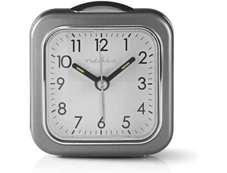 Despertador NEDIS CLDK005GY (Gris - Analógico - Función Snooze - Pilas)