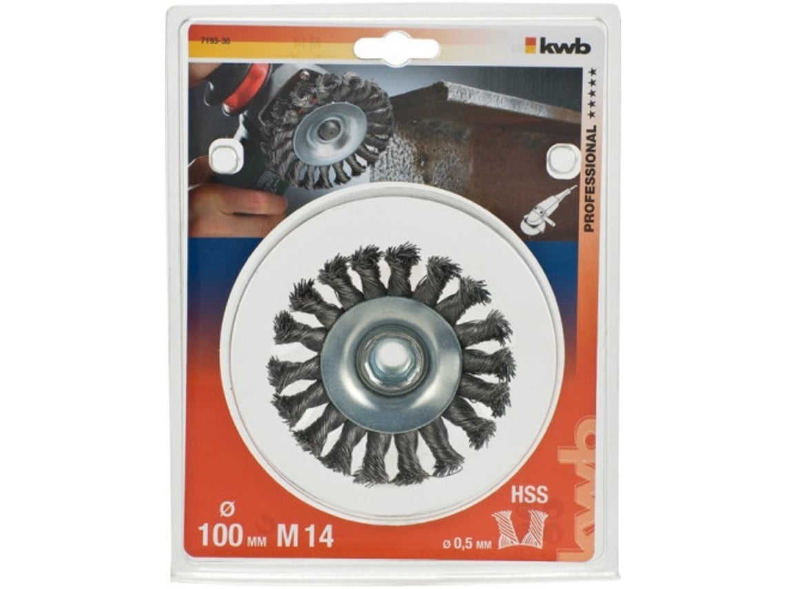 Cepillo Pelo Acero Trenzado 100 Diam. KWB