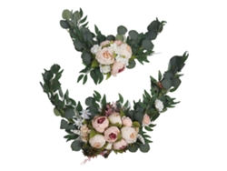 2 Flores Artificiales Para Arco De Boda, Decoración Floral, Hermosas, Resistentes A La Deformación Y Románticas.