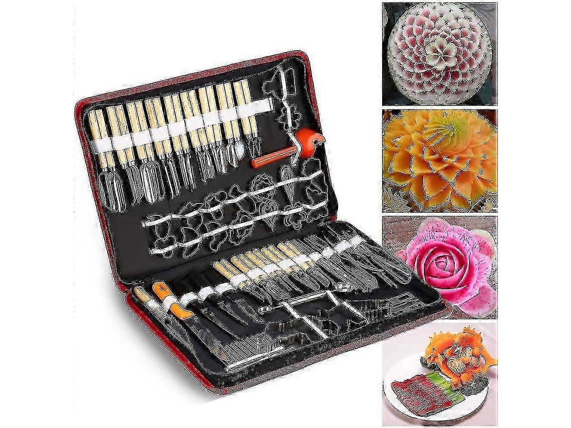 Juego de 80 herramientas para pelar y cortar verduras, frutas y guarniciones. Everley891