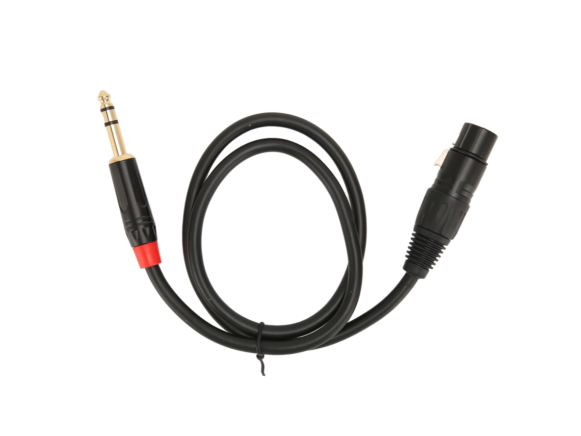 Cable De Audio Xlr Hembra A Jack De 6,35 Mm Para Micrófono Y Guitarra Eléctrica, 0,75 M