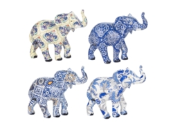 Signes Grimalt BY SIGRIS - Figura Elefante Pack 4 Unidades Figuras Africanas Y Elefantes Azul - 9x4x9 cm