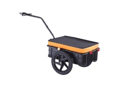 Remolque de carga para bicicletas Succebuy, capacidad de 40 kg, carrito de almacenamiento para portabicicletas, marco de acero al carbono