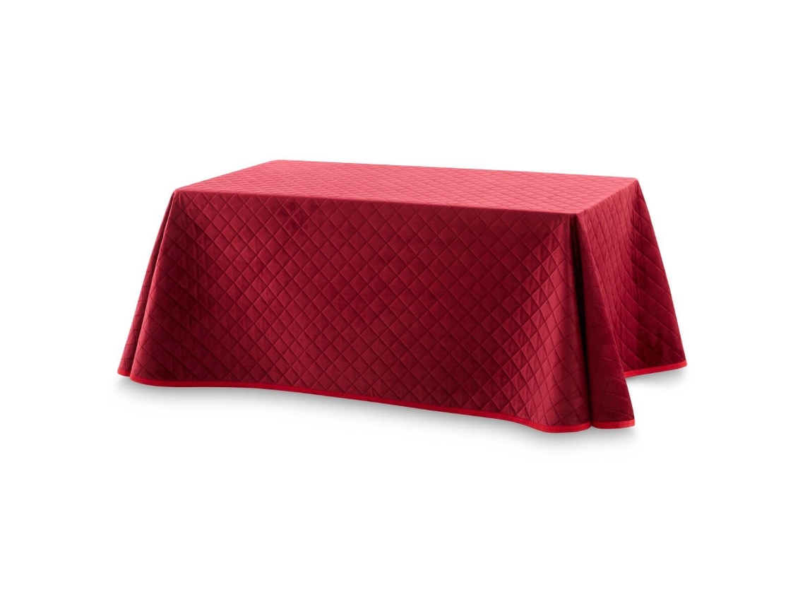 Lanovenanube Falda Camilla Velvet Acolchada Rectangular Rojo, 80x140