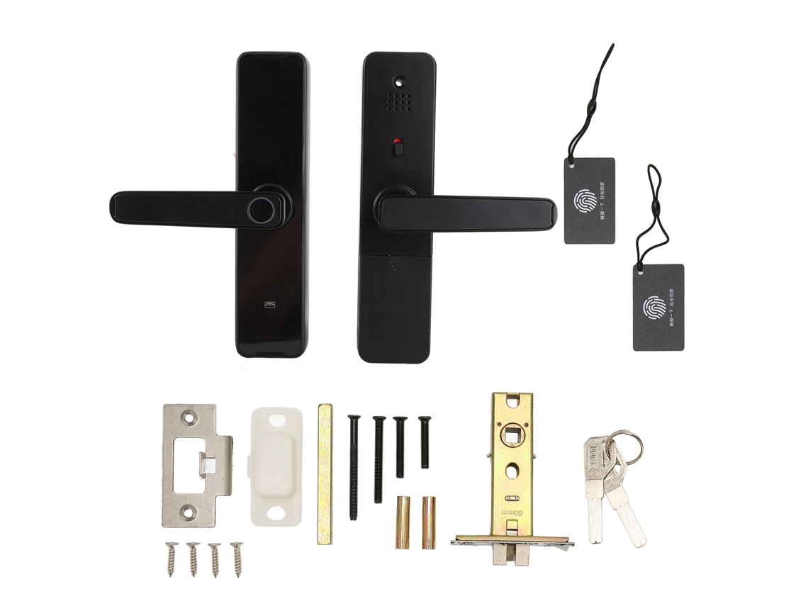 Cerradura de puerta de entrada sin llave, cilindro de cerradura simple, tarjeta IC, huella dactilar, contraseña, llave mecánica, aplicación móvil, desbloqueo de cerradura