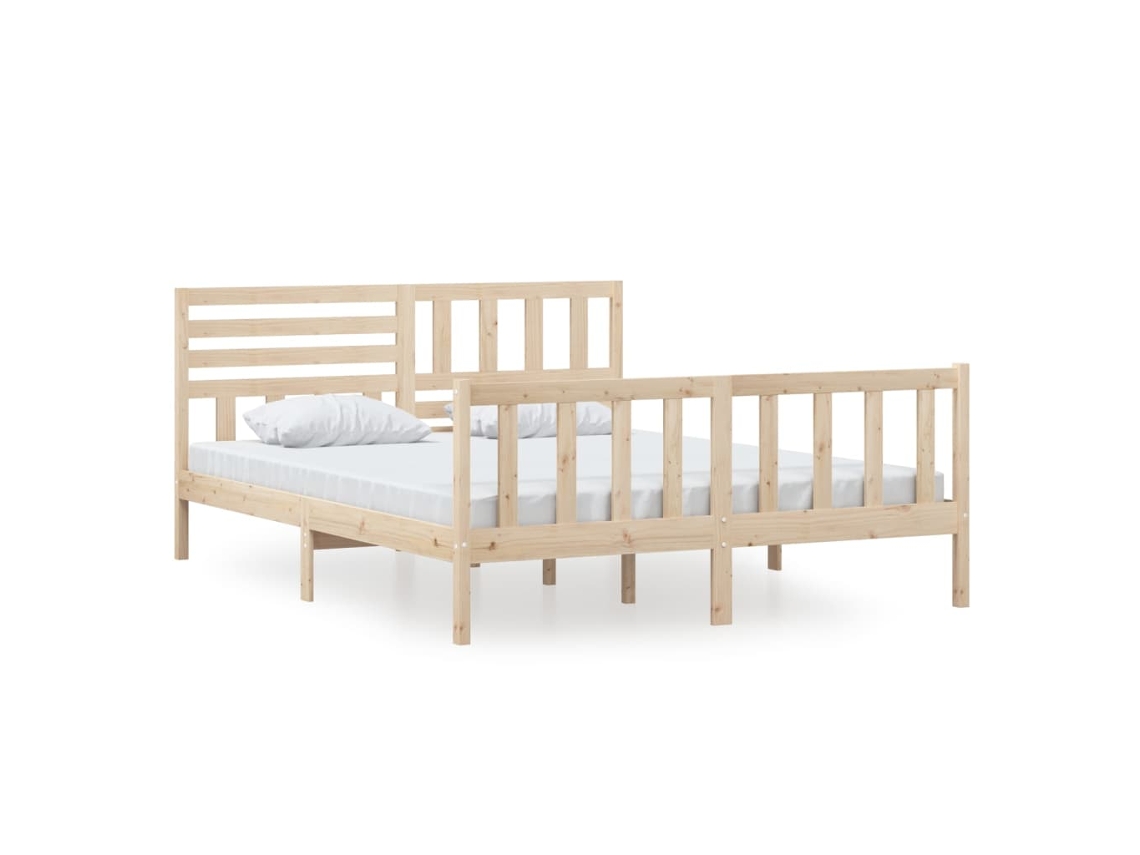 Maison Exclusive - Estructura De Cama De Madera Maciza 160x200 Cm
