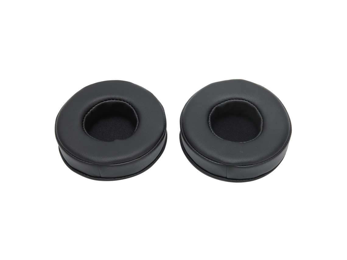 2 Almohadillas Universales De 85 Mm Para Auriculares, De Piel Sintética Negra.