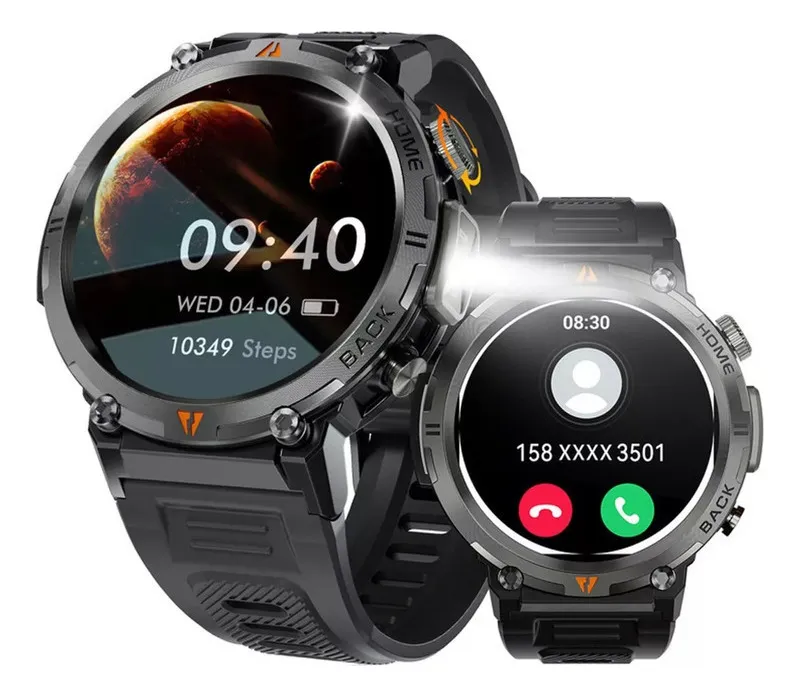 Reloj inteligente militar Eigiis Ke3 con linterna de emergencia