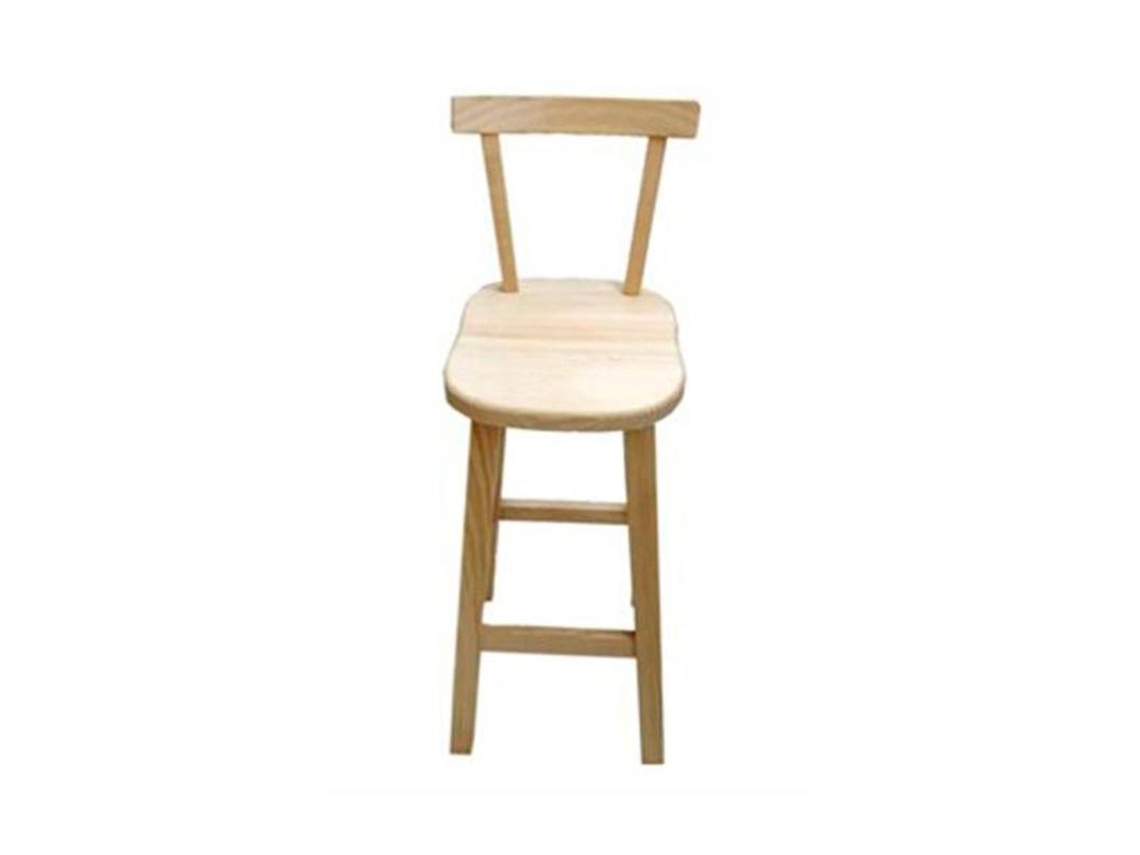 Taburete con respaldo madera 70/98 cm