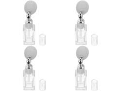 Botellas Pulverizadoras Recargables, Elegante Diseño Rectangular, De Vidrio, Juego De 4, 15 Ml.
