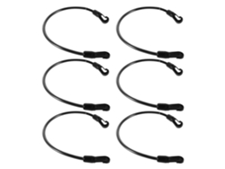 Juego De 6 Correas Elásticas Para Mantas Ligeras, 56 Cm X 8 Mm, Clip Doble De Metal Resistente.