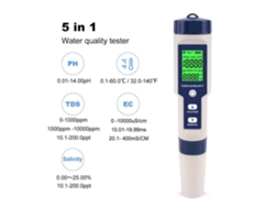 Probador de agua Digital profesional 5 en 1 Ph-Tds-Ec-salinidad-temperatura pluma multímetro DY515