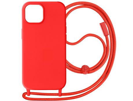 Funda con Cordón para iPhone 15 AVIZAR Rojo