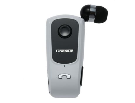 Auriculares Manos Libres Fineblue Estéreo Inalámbrico Alerta Vibratoria Multiconexión Retráctil Bluetooth Plateado