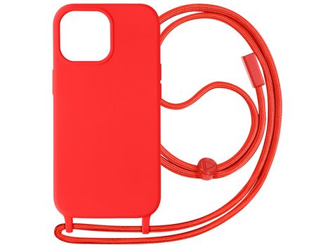 Funda con Cordón para iPhone 15 Pro AVIZAR Rojo