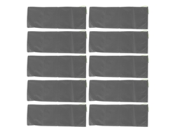 10 Sacos De Arena Vacíos Para Prevención De Inundaciones Con Cuerda, Color Gris, 25x70cm