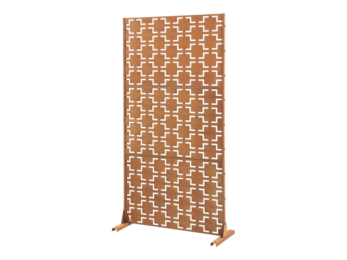 Tabique divisorio de acero Basciano 180x90cm marrón óxido Casa.pro