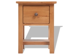 Mesita De Noche | Mesilla De Noche De Madera De Roble Maciza 36x30x47 Cm Wsd178501