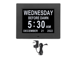 Relógio Digital De Calendário Diário 8 Polegadas Com Lembretes De Medicação Para Idosos Display Hd Grande 8 Idiomas Plug Au 110‑240v