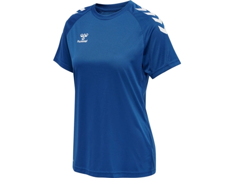 Camiseta para Mujer HUMMEL Core Poly Azul para Multideportes (L)