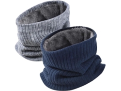 Bufanda De Invierno, Estilo Bucle Con Forro Polar, Resistente Al Viento, Unisex.