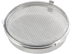 Cesta Para Lavavajillas De Acero Inoxidable De 18 X 18 X 5 Cm Con Asa Y Orificios Para Utensilios De Cocina.