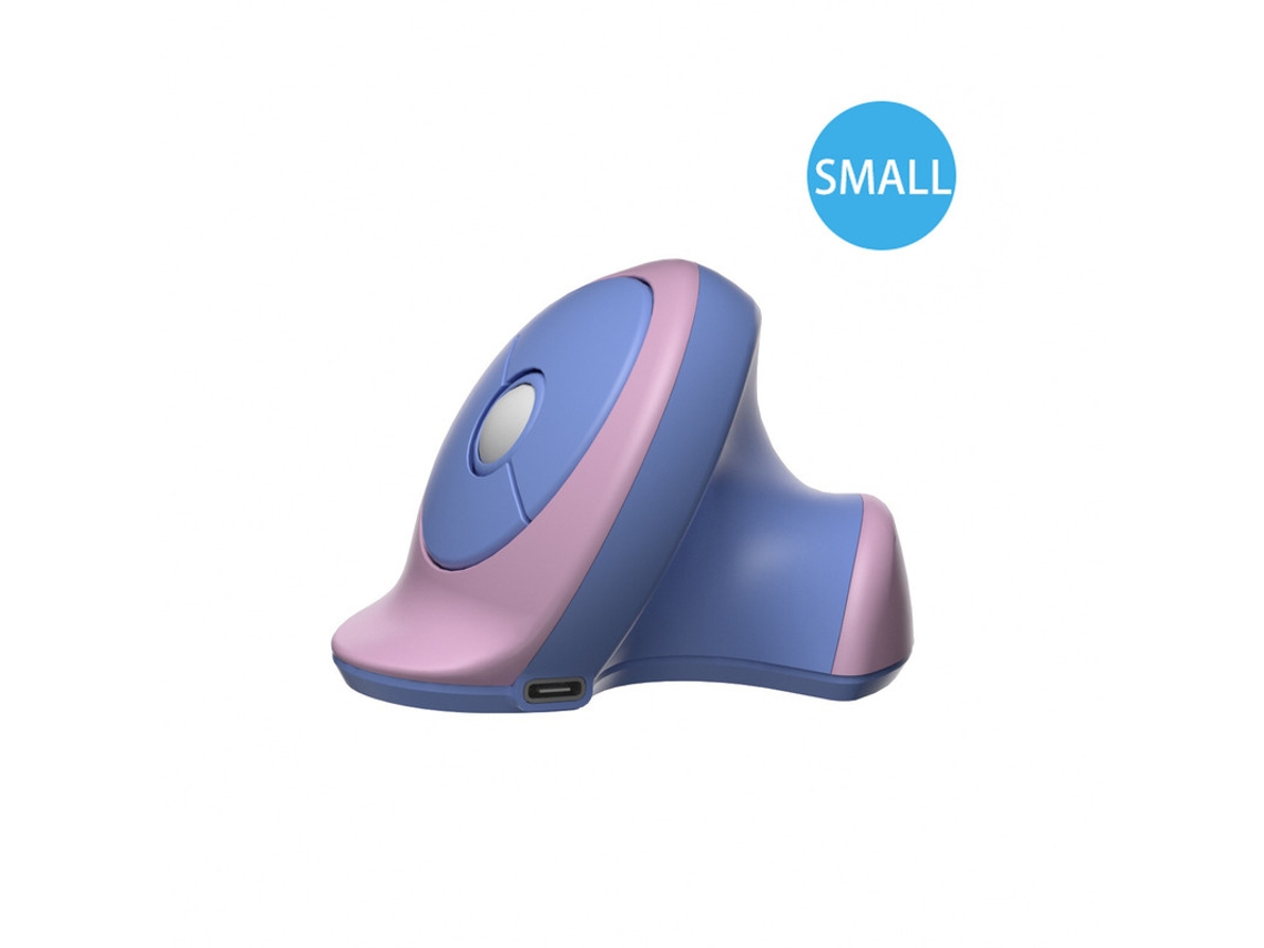Mini ratón vertical ergonómico recargable morado Yizhood con modo dual, funcionamiento silencioso e inalámbrico, DPI ajustable