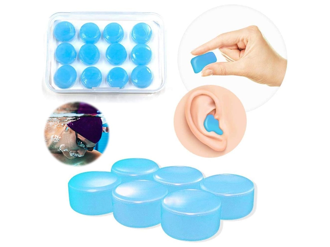 2026-12pcs Tapones De Oreja De Silicona Antirruido Impermeables Reutilizables Para Dormir