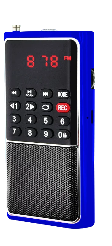 (azul) Radio Fm Digital L-338 Super Bass Con Ranura Para Tarjeta Tf, Función De Grabación Usb Y Otras Funciones