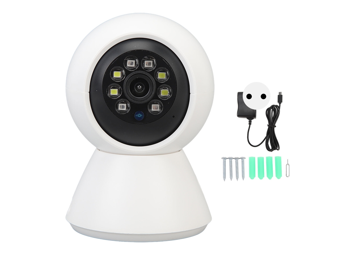 Monitor De Seguridad Infantil Inalámbrico De 360°, Cámara Bidireccional, Audio Inteligente, Enchufe Europeo.