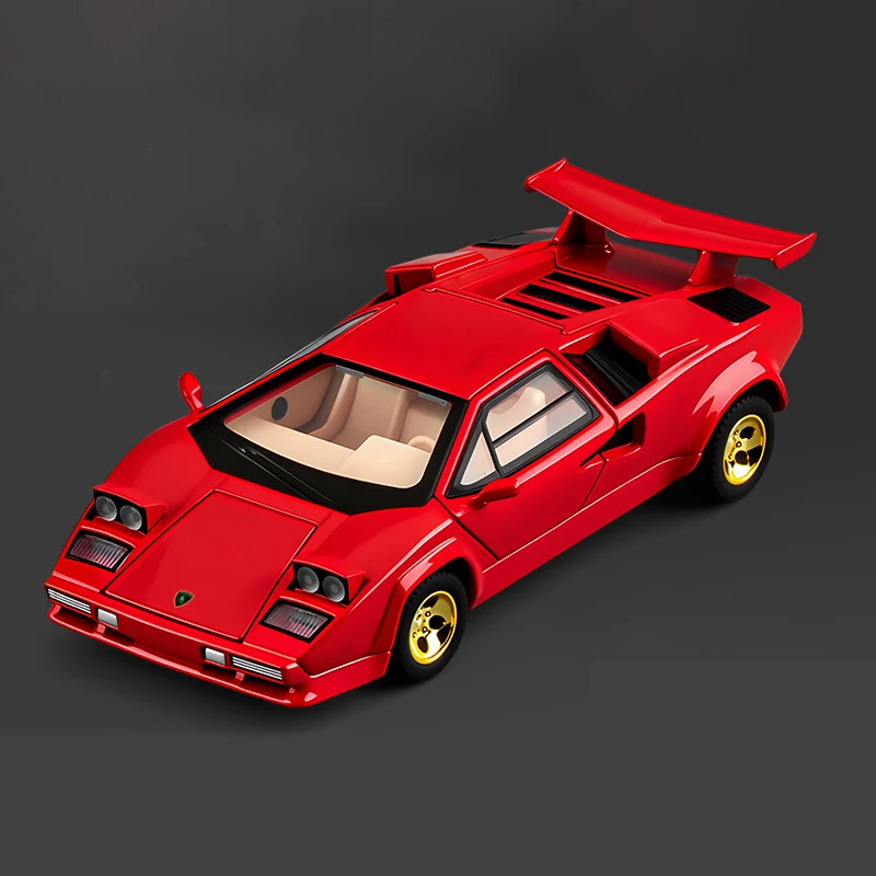 (rojo) Modelo De Coche De Juguete Supercar De Aleación A Escala 1:32, Modelo De Coche De Metal Fundido A Presión Con Efectos De Sonido Y Luz.