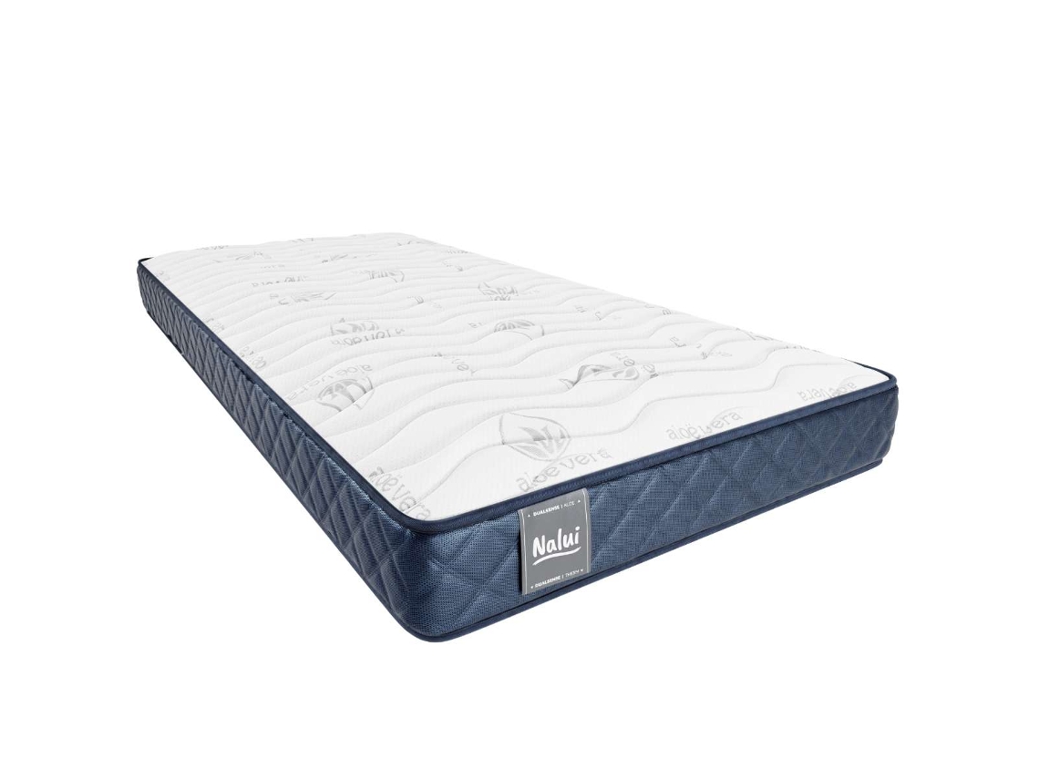 Colchón Viscoelástico 140x180 Cm NALUI Mulhacén Dualsense Multicapa,núcleo Gravityfoam, Firmeza Alta, Reversible, Transpirable. Hecho En España Azul