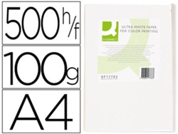 Papel Fotocopia Ultra Blanco Q Connect Din A4 100 Gramos 500 Hojas