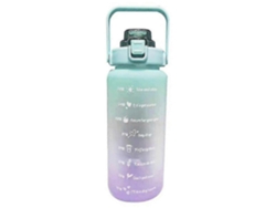 Botella De Agua De 2 Litros Con Pajita Y Marcador De Tiempo, Botella Deportiva Motivacional Rosewell