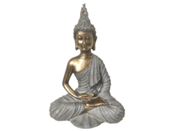 ORIGEN Home Decor Buda Budas Figura de Buda Gris 27x19x10cm BY SIGRIS