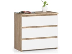 Mesita de Noche Akord Sonoma AKORD FURNITURE FACTORY Blanco (57x60x35cm)