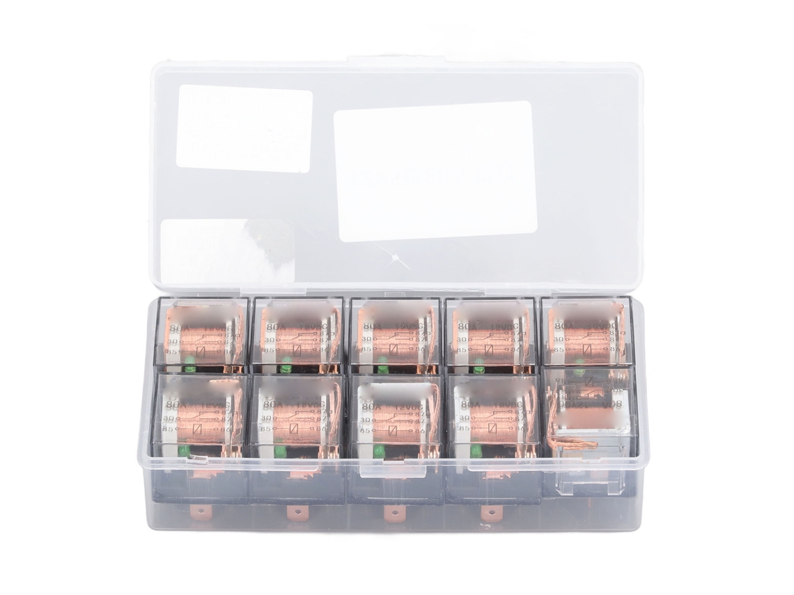 10 Piezas Relé Automotriz Impermeable 80a 5 Pin Spdt Universal Coche 12v Dc Con Indicador