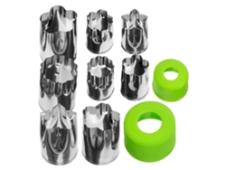 Utensilios para decorar frutas y verduras con forma de flor, ideales para pasteles, galletas y ensaladas de frutas - 8 piezas