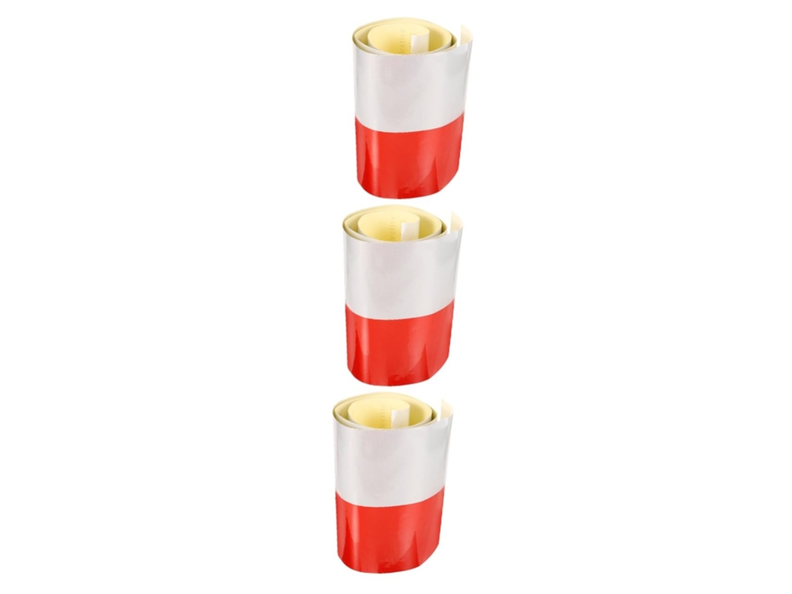 3 Rollos De Cinta Reflectante Autoadhesiva Para Uso Exterior, Incluyendo Seguridad, Advertencia,