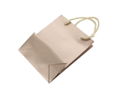 10 unidades/juego de bolsas de regalo de papel con asa, color dorado sólido