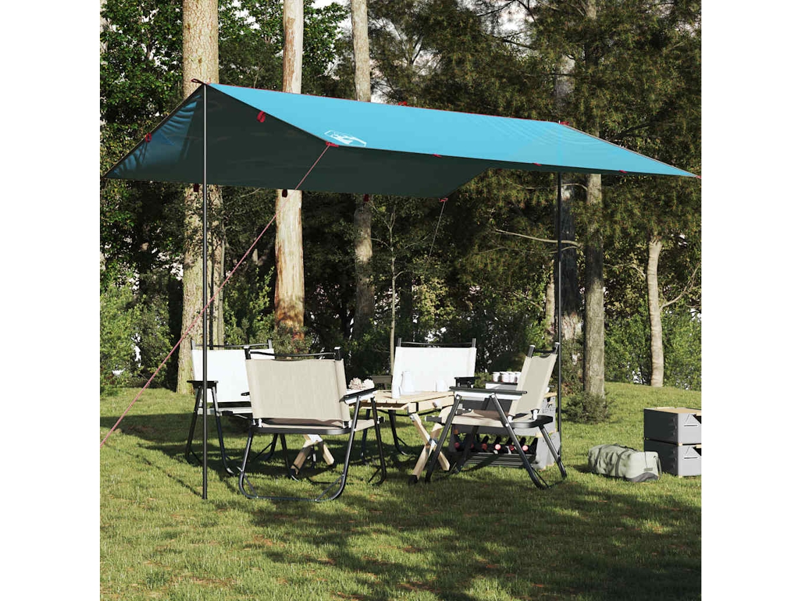 Lona De Camping Impermeable Azul 360x294 Cm
