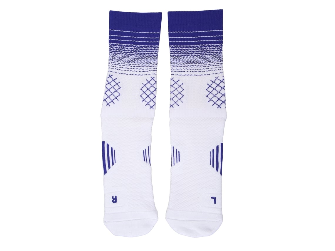 Calcetines Deportivos Para Hombre Elite Baloncesto Calcetines De Equipo Acolchados Antideslizantes Transpirables Talla L 37-45 Blanco Azul Oscuro