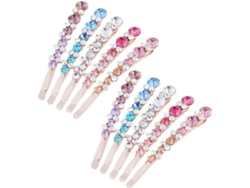 10 Horquillas Con Diamantes De Imitación Para Novias, Accesorios Brillantes Para El Cabello Para Mujeres.