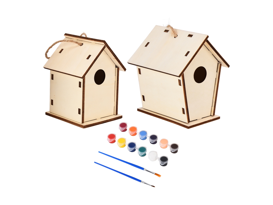 Kits de casas para pájaros para niños, manualidades de madera para niños con material seguro y pintura no tóxica,...
