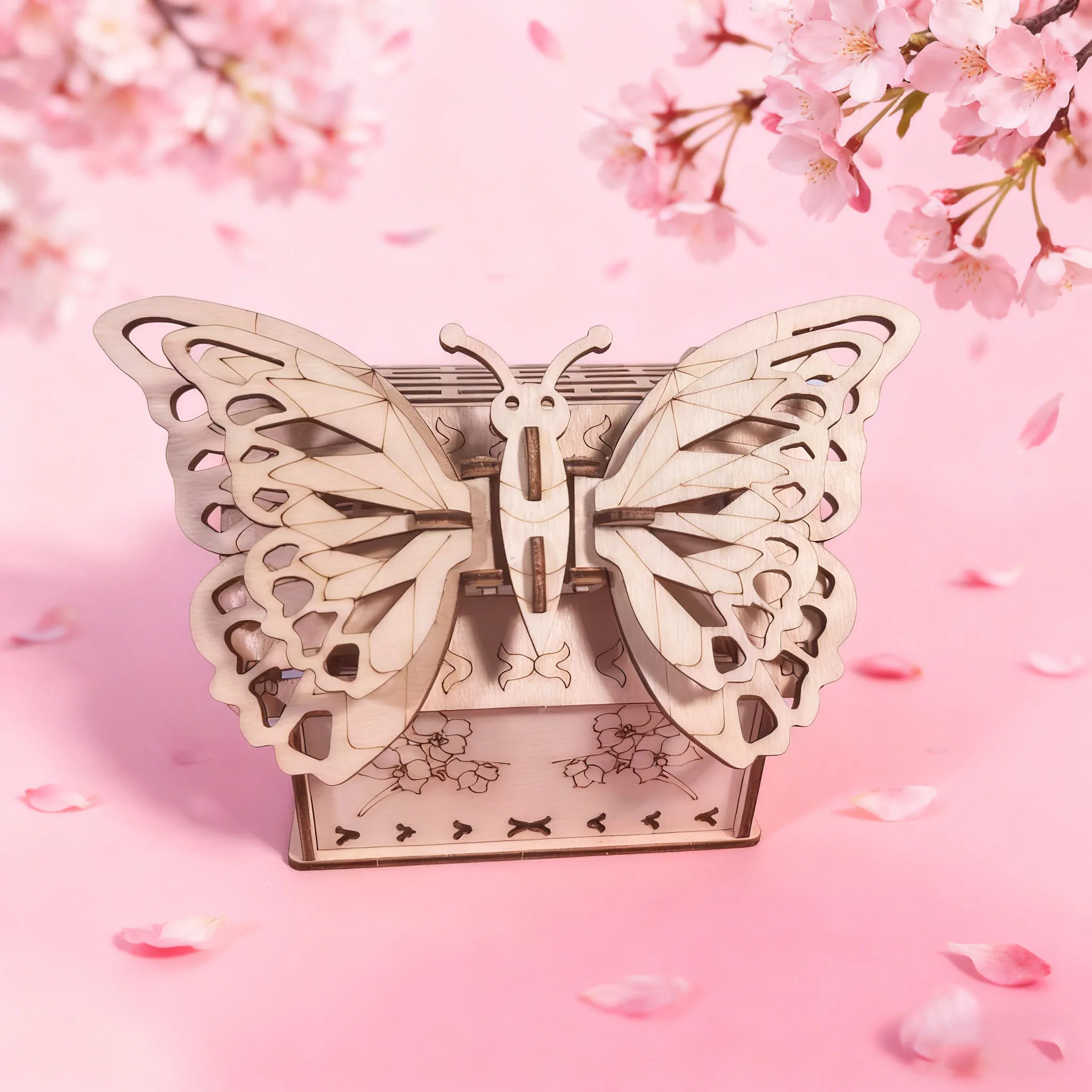 Kit De Montaje Creativo Diy Con Modelo De Rompecabezas 3d De Mariposa De Madera